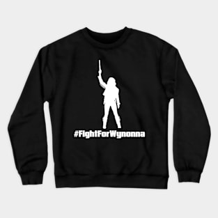 Fight For Wynonna Earp Silhouette - White Crewneck Sweatshirt